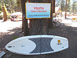 Youth paddleboards at Lake Almanor